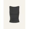 imageCicy Bell Womens Boat Neck Tank Tops Summer Tight Ruched Sleeveless ShirtsDark Grey