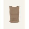 imageCicy Bell Womens Boat Neck Tank Tops Summer Tight Ruched Sleeveless ShirtsKhaki