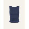 imageCicy Bell Womens Boat Neck Tank Tops Summer Tight Ruched Sleeveless ShirtsNavy