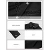 imageCicy Bell Womens Button Down Shirts Jackets Shackets Eyelet Hollow Out Embroidery Long Sleeve Blouses TopsBlack