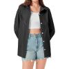 imageCicy Bell Womens Button Down Shirts Jackets Shackets Eyelet Hollow Out Embroidery Long Sleeve Blouses TopsBlack