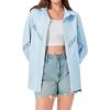 imageCicy Bell Womens Button Down Shirts Jackets Shackets Eyelet Hollow Out Embroidery Long Sleeve Blouses TopsBlue