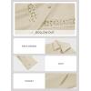 imageCicy Bell Womens Button Down Shirts Jackets Shackets Eyelet Hollow Out Embroidery Long Sleeve Blouses TopsKhaki