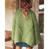 imageCicy Bell Womens Open Front Chunky Knit Cardigan Loose Lantern Sleeve Oversized Sweater CoatsGreen