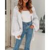 imageCicy Bell Womens Open Front Chunky Knit Cardigan Loose Lantern Sleeve Oversized Sweater CoatsWhite