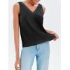 imageCicy Bell Womens Silk Satin Tank Tops Lace V Neck Blouse Dressy Casual Shirts Camisole