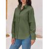 imageCicy Bell Womens Button Down Shirts Long Sleeve Blouses Casual Tunics Tops with Pocket Army Green XXLarge
