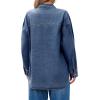 imageCicy Bell Womens Oversized Denim Shirts Jackets Button Down Curved Hem Long Sleeve Jean Tops ShacketsNavy