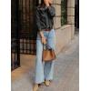 imageCicy Bell Womens Plaid Shirts Bow Tied Neck Button Down Long Sleeve Casual Dressy Blouse TopsBlack