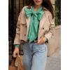 imageCicy Bell Womens Plaid Shirts Bow Tied Neck Button Down Long Sleeve Casual Dressy Blouse TopsGreen