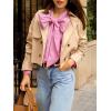 imageCicy Bell Womens Plaid Shirts Bow Tied Neck Button Down Long Sleeve Casual Dressy Blouse TopsPink