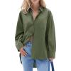 imageCicy Bell Womens Button Down Shirts Long Sleeve Blouses Casual Tunics Tops with Pocket Army Green XXLarge