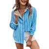 imageCicy Bell Womens Striped Button Down Shirts Oversized Long Sleeve Casual Blouses Color Block Fall TopsBlue