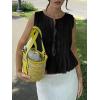 imageCicy Bell Womens Bow Front Tie Tank Tops Pleated Babydoll Top Sleeveless Cute Coquette Shirt Summer OutfitsBlack