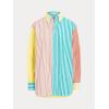 imageCicy Bell Womens Color Block Striped Button Down Shirts Oversized Trendy Casual Blouses Long Sleeve TopsBlue