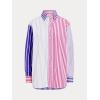 imageCicy Bell Womens Color Block Striped Button Down Shirts Oversized Trendy Casual Blouses Long Sleeve TopsPurple