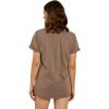 imageCicy Bell Womens Dandelion Print T Shirts Cute Graphic Tees Short Sleeve Summer Cotton Tee TopsBrown
