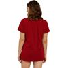 imageCicy Bell Womens Dandelion Print T Shirts Cute Graphic Tees Short Sleeve Summer Cotton Tee TopsBurgundy