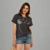 imageCicy Bell Womens Dandelion Print T Shirts Cute Graphic Tees Short Sleeve Summer Cotton Tee TopsDark Grey