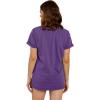 imageCicy Bell Womens Dandelion Print T Shirts Cute Graphic Tees Short Sleeve Summer Cotton Tee TopsDeep Purple