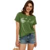 imageCicy Bell Womens Dandelion Print T Shirts Cute Graphic Tees Short Sleeve Summer Cotton Tee TopsGrass Green