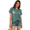 imageCicy Bell Womens Dandelion Print T Shirts Cute Graphic Tees Short Sleeve Summer Cotton Tee TopsGreen