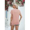 imageCicy Bell Womens Dandelion Print T Shirts Cute Graphic Tees Short Sleeve Summer Cotton Tee TopsPink
