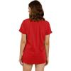 imageCicy Bell Womens Dandelion Print T Shirts Cute Graphic Tees Short Sleeve Summer Cotton Tee TopsRed