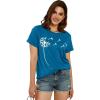 imageCicy Bell Womens Dandelion Print T Shirts Cute Graphic Tees Short Sleeve Summer Cotton Tee TopsSea Blue