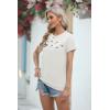 imageCicy Bell Womens Dandelion Print T Shirts Cute Graphic Tees Short Sleeve Summer Cotton Tee TopsWhite