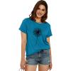 imageCicy Bell Womens Dandelion Print T Shirts Cute Graphic Tees Short Sleeve Summer Cotton Tee TopsZblue