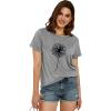 imageCicy Bell Womens Dandelion Print T Shirts Cute Graphic Tees Short Sleeve Summer Cotton Tee TopsZgrey