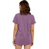 imageCicy Bell Womens Dandelion Print T Shirts Cute Graphic Tees Short Sleeve Summer Cotton Tee TopsZlight Purple