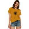 imageCicy Bell Womens Dandelion Print T Shirts Cute Graphic Tees Short Sleeve Summer Cotton Tee TopsZorange