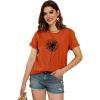 imageCicy Bell Womens Dandelion Print T Shirts Cute Graphic Tees Short Sleeve Summer Cotton Tee TopsZorangered