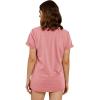 imageCicy Bell Womens Dandelion Print T Shirts Cute Graphic Tees Short Sleeve Summer Cotton Tee TopsZpink