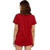 imageCicy Bell Womens Dandelion Print T Shirts Cute Graphic Tees Short Sleeve Summer Cotton Tee TopsZred