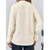 imageCicy Bell Womens Deep V Neck Blouse Casual Striped Long Sleeve Loose Fit Work Shirt TopsBeige