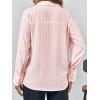 imageCicy Bell Womens Deep V Neck Blouse Casual Striped Long Sleeve Loose Fit Work Shirt TopsPink