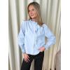 imageCicy Bell Womens Lace Trim Button Down Shirts Cotton Ruffle Long Sleeve Dressy Casual Blouse Fall Work TopsLight Blue