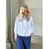 imageCicy Bell Womens Lace Trim Button Down Shirts Cotton Ruffle Long Sleeve Dressy Casual Blouse Fall Work TopsLight Blue