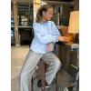 imageCicy Bell Womens Lace Trim Button Down Shirts Cotton Ruffle Long Sleeve Dressy Casual Blouse Fall Work TopsLight Blue