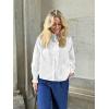 imageCicy Bell Womens Lace Trim Button Down Shirts Cotton Ruffle Long Sleeve Dressy Casual Blouse Fall Work TopsWhite