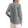 imageCicy Bell Womens Striped Button Down Shirts Casual Satin Long Sleeve Loose Work Blouse TopsBlack