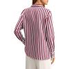 imageCicy Bell Womens Striped Button Down Shirts Casual Satin Long Sleeve Loose Work Blouse TopsBurgundy