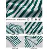 imageCicy Bell Womens Striped Button Down Shirts Casual Satin Long Sleeve Loose Work Blouse TopsDark Green