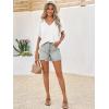 imageCicy Bell Womens Summer Oversized TShirts V Neck Rolled Short Sleeve Casual Tops Loose Fit Tunic TeesWhite