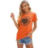 imageCicy Bell Womens T Shirts Short Sleeve Tees Sunflower Graphic Loose Summer TopsFluorescent Orange