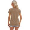 imageCicy Bell Womens T Shirts Short Sleeve Tees Sunflower Graphic Loose Summer TopsKhaki