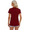 imageCicy Bell Womens T Shirts Short Sleeve Tees Sunflower Graphic Loose Summer TopsWine Red